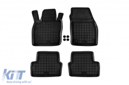 image-30-Specific rubber mats suitable for Seat Ibiza, Arona after 2017, 4-piece set, black color