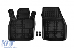 Specific rubber mats suitable for Seat Ibiza, Arona after 2017, 4-piece set, black color-image-6216193