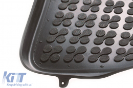 Specific rubber mats suitable for Seat Ibiza, Arona after 2017, 4-piece set, black color-image-6216197