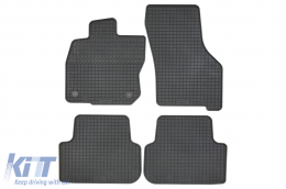 Specific rubber mats suitable for Seat Leon, Leon ST, ST e-Hybrid, Leon E-TSI after 2020, 4-piece set, black color - ABFMS6018603