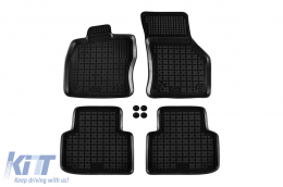 Specific rubber mats suitable for Seat Leon, Cupra Formentor after 2020, 4-piece set, black color - ABFMS6016426