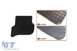 Specific rubber mats suitable for Seat Leon 2005-2012, 4-piece set, black color-image-6227651