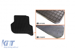 Specific rubber mats suitable for Seat Leon 2005-2012, 4-piece set, black color-image-6227652