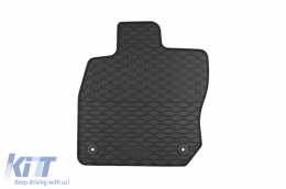 Specific rubber mats suitable for Seat Leon, Cupra Leon eTSI, Volkswagen Golf VIII eTSI hatchback, wagon, Skoda Octavia E-Tech after 2020, 4-piece set, black color-image-6250128