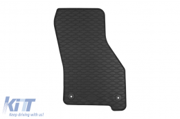 Specific rubber mats suitable for Seat Leon, Cupra Leon eTSI, Volkswagen Golf VIII eTSI hatchback, wagon, Skoda Octavia E-Tech after 2020, 4-piece set, black color-image-6250129