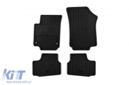 Specific rubber mats suitable for Seat Mii, VW Up after 2012, Skoda Citigo after 2011, 4-piece set, black color - ABFMS6023570