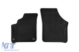 Specific rubber mats suitable for Seat Mii Electric, Citigo-is 2019-2020, Volkswagen E-Up 2019-2023, 4-piece set, black color-image-6229665