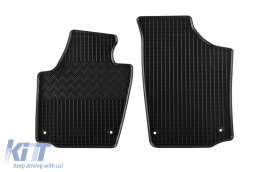 Specific rubber mats suitable for Seat Toledo, Skoda Rapid after 2012, 4-piece set, black color-image-6249038