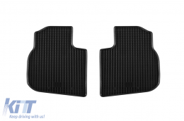 Specific rubber mats suitable for Seat Toledo, Skoda Rapid after 2012, 4-piece set, black color-image-6249039