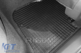 Specific rubber mats suitable for Seat Toledo, Skoda Rapid after 2012, 4-piece set, black color-image-6249042