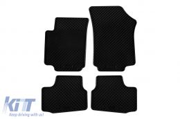 Specific rubber mats suitable for Skoda Citigo 2011-2019, 4-piece set, black color-image-6248984