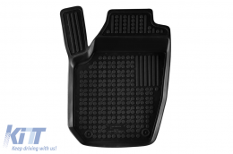 Specific rubber mats suitable for Skoda Fabia 2007-2014, 4-piece set, black color-image-6213498