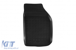 Specific rubber mats suitable for Skoda Fabia after 2014, 4-piece set, black color-image-6213529