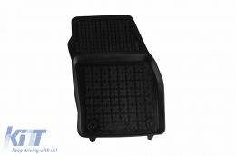 Specific rubber mats suitable for Skoda Fabia after 2021, 4-piece set, black color-image-6213571