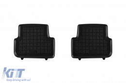 Specific rubber mats suitable for Skoda Fabia after 2021, 4-piece set, black color-image-6213572