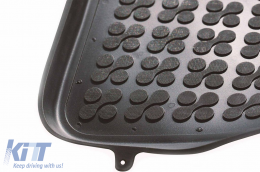 Specific rubber mats suitable for Skoda Fabia after 2021, 4-piece set, black color-image-6213574