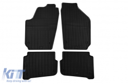 Specific rubber mats suitable for Skoda Fabia 1999-2007, 4-piece set, black color-image-6220251