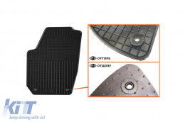 Specific rubber mats suitable for Skoda Fabia 2007-2014, 4-piece set, black color-image-6220258