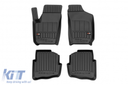 image-52-Specific rubber mats suitable for Skoda Fabia 1999-2008 from Frogum 3D ProLine series, 4-piece set, black color, with 24-month warranty