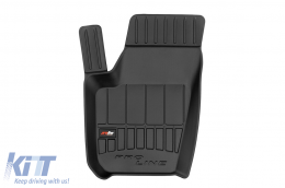 Specific rubber mats suitable for Skoda Fabia 1999-2008 from Frogum 3D ProLine series, 4-piece set, black color, with 24-month warranty-image-6220695