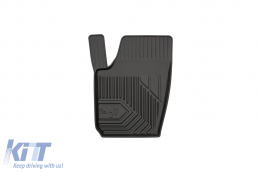 Specific rubber mats suitable for Skoda Fabia 1999-2008, 4-piece set, black color-image-6226532