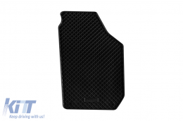 Specific rubber mats suitable for Skoda Fabia 2007-2014, 4-piece set, black color-image-6249006