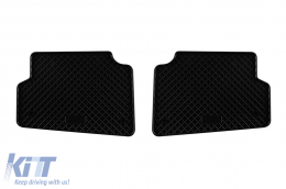 Specific rubber mats suitable for Skoda Fabia 2007-2014, 4-piece set, black color-image-6249007