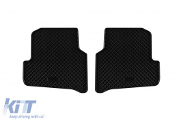 Specific rubber mats suitable for Skoda Fabia after 2014, 4-piece set, black color-image-6249254