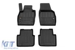 image-29-Specific rubber mats suitable for Skoda Kamiq after 2019, 4-piece set, black color, with 24-month warranty