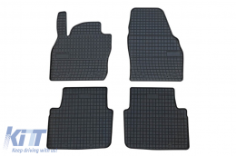 Specific rubber mats suitable for Skoda Kamiq after 2019, 4-piece set, black color - ABFMS6019284