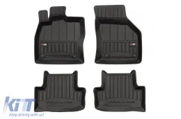 image-35-Specific rubber mats suitable for Skoda Karoq after 2017, 4-piece set, black color, with 24-month warranty