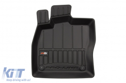 Specific rubber mats suitable for Skoda Karoq after 2017, 4-piece set, black color, with 24-month warranty-image-6220651