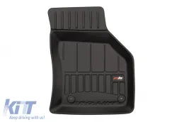Specific rubber mats suitable for Skoda Karoq after 2017, 4-piece set, black color, with 24-month warranty-image-6220652