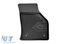 Specific rubber mats suitable for Skoda Karoq after 2017, 4-piece set, black color-image-6226505