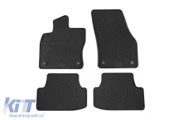 image-0-Specific rubber mats suitable for Skoda Karoq after 2017, 4-piece set, black color
