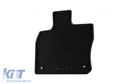 Specific rubber mats suitable for Skoda Karoq after 2017, 4-piece set, black color-image-6249685
