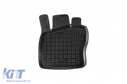 Specific rubber mats suitable for Skoda Kodiaq after 2016, Seat Tarraco after 2018, VW Tiguan Allspace after 2017, 4-piece set, black color-image-6213542