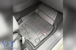 Specific rubber mats suitable for Skoda Kodiaq after 2024, 4-piece set, black color, with 24-month warranty-image-6224122