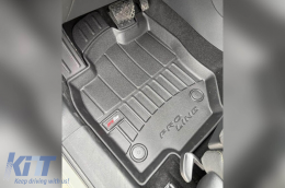 Specific rubber mats suitable for Skoda Kodiaq after 2024, 4-piece set, black color, with 24-month warranty-image-6224124