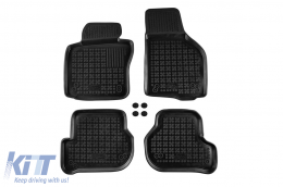 image-60-Specific rubber mats suitable for Skoda Octavia 2004-2013, VW Golf V 2003-2009, Golf VI 2008-2013, Jetta 2005-2011, Scirocco 2008-2017, 4-piece set, black color