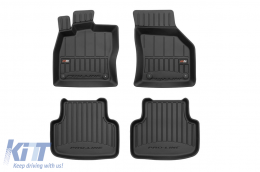 image-43-Specific rubber mats suitable for Skoda Octavia 2013-2019, Octavia after 2019, 4-piece set, black color, with 24-month warranty from Frogum 3D ProLine series.