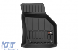 Specific rubber mats suitable for Skoda Octavia 2013-2019, Octavia after 2019, 4-piece set, black color, with 24-month warranty from Frogum 3D ProLine series.-image-6220610