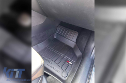 Specific rubber mats suitable for Skoda Octavia 2013-2019, Octavia after 2019, 4-piece set, black color, with 24-month warranty from Frogum 3D ProLine series.-image-6220617