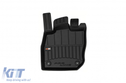 Specific rubber mats suitable for Skoda Octavia Mild Hybrid after 2019, 4-piece set, black color, with 24-month warranty-image-6224177