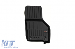 Specific rubber mats suitable for Skoda Octavia Mild Hybrid after 2019, 4-piece set, black color, with 24-month warranty-image-6224178