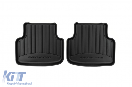 Specific rubber mats suitable for Skoda Octavia Mild Hybrid after 2019, 4-piece set, black color, with 24-month warranty-image-6224179