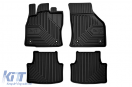 Specific rubber mats suitable for Skoda Octavia 2013-2019, Octavia after 2019, 4-piece set, black color - ABFMS6018389