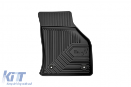 Specific rubber mats suitable for Skoda Octavia 2013-2019, Octavia after 2019, 4-piece set, black color-image-6226499