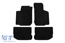 Specific rubber mats suitable for Skoda Octavia 1997-2004, 4-piece set, black color-image-6249447