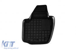 Specific rubber mats suitable for Skoda Rapid, Seat Toledo 2012-2019, 4-piece set, black color-image-6213516